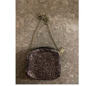 mini glitter cross body purse